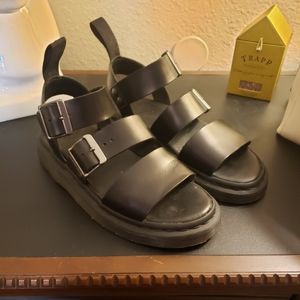 Dr Martens Black Gryphon Leather Sandals